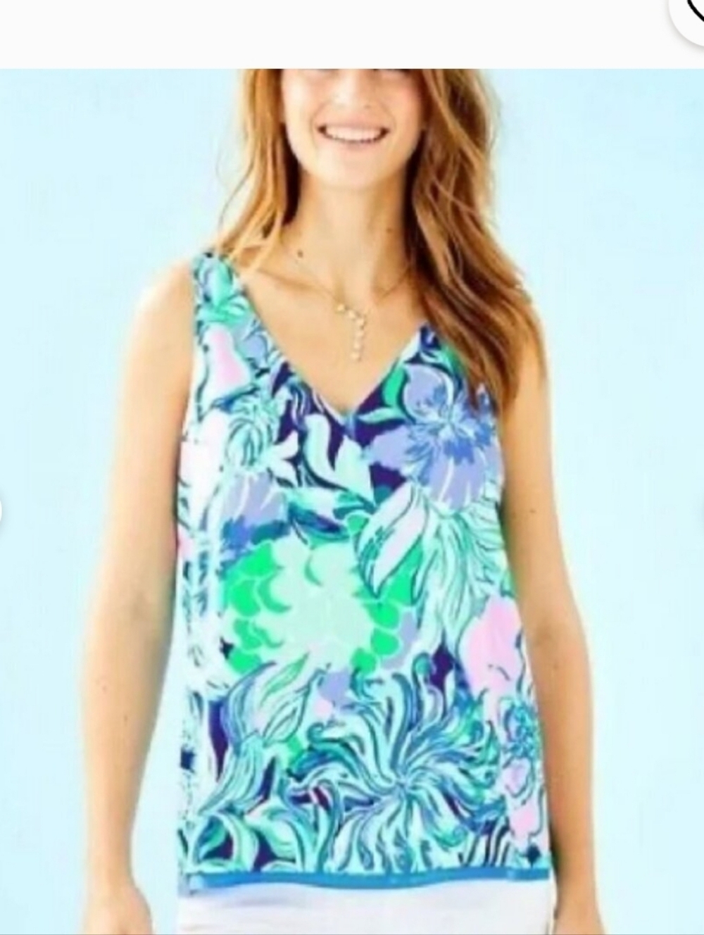 Lily Pulitzer Florin Reversible Tank XL
